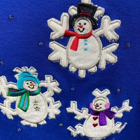 Vintage Designers Originals Studio Joy Embroidered Christmas Holiday Shirt - Picture 5 of 8